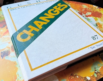 1987 Brea Olinda High School Yearbook, Gusher/Changes, Vintage Southern California