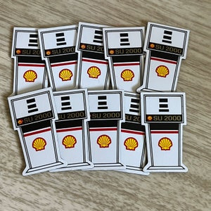 10 x Shell Gasoline SU 2000 Zapfsäule Kühlschrankmagnete