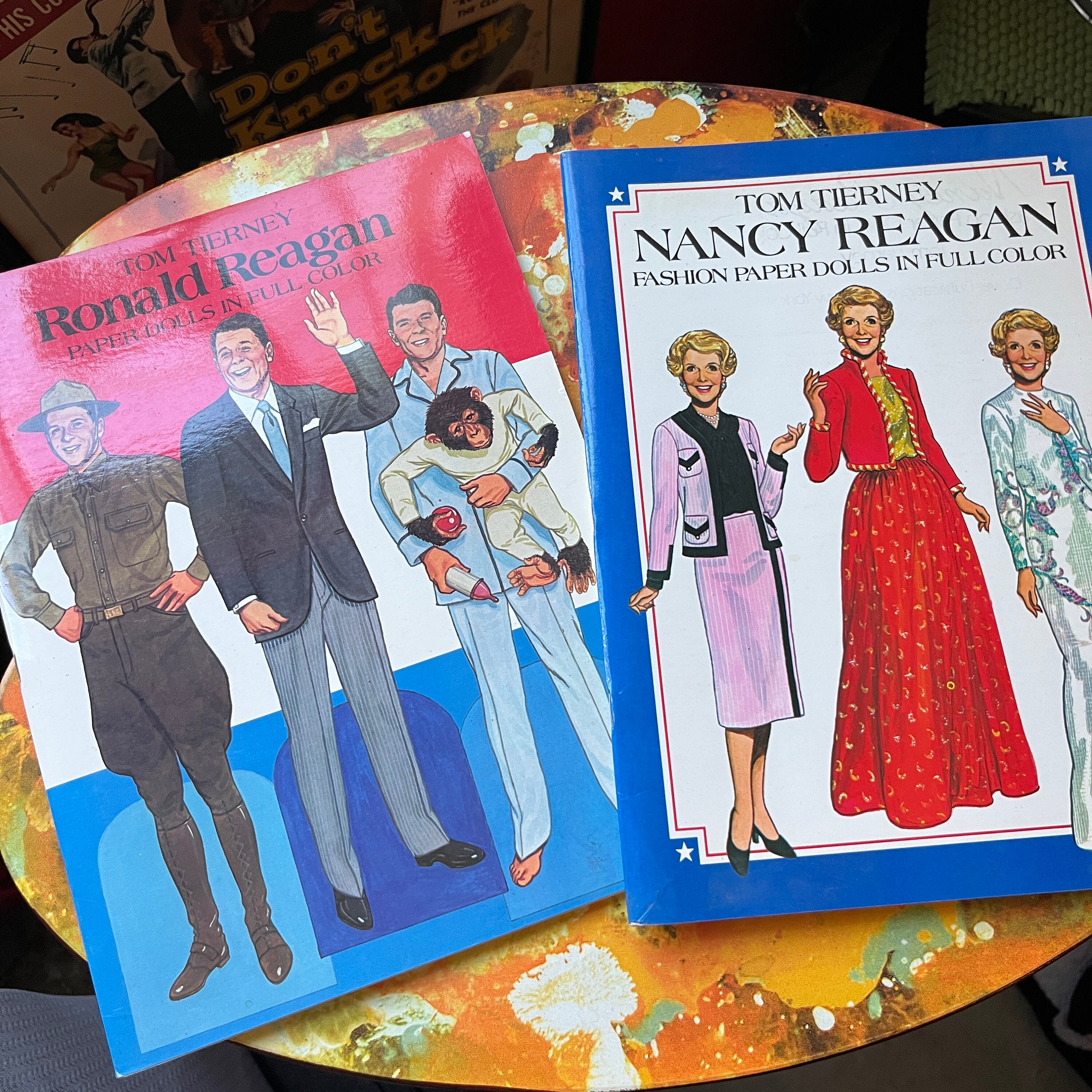 Ronald & Nancy Reagan Uncut Paper Doll Books by Tom Tierney, 1980s