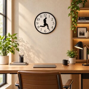 Orologio da parete "Ministry of Silly Walks", divertente orologio britannico, silenzioso, senza ticchettio, ideale come decorazione per la casa o come regalo originale per gli appassionati di commedia.