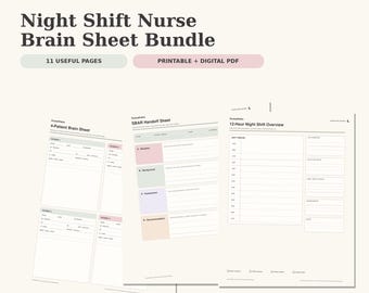 Night Shift Nurse Brain Sheet Bundle - After Dark Edition