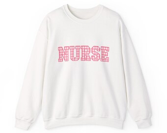 Gingham Nurse Shirt | Cute Nurse Tee | Coquette Nurse Shirt | Nursing Student Gift | Pink Nurse Shirt