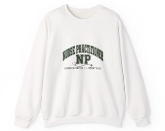Nurse Practitioner NP Crewneck Sweatshirt | Collegiate Medical Logo