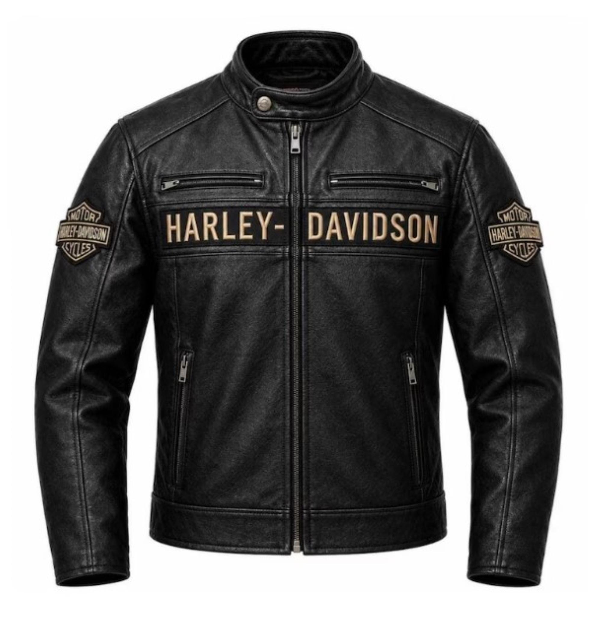 Harley-Davidson ライディングジャケット ブラック Harley davidson leather jackets - Etsy 日本
