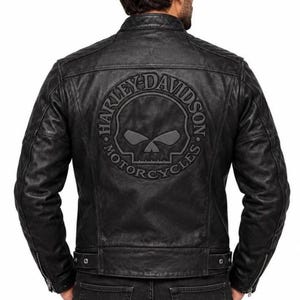 Harley Davidson Skull Jacket - Etsy