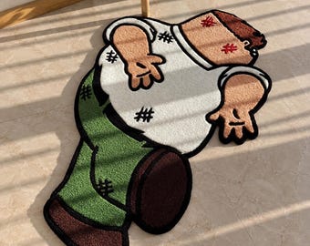 Funny Cartoon Character Rug, Soft Kids Bedroom Carpet, Non-Slip Playroom Mat