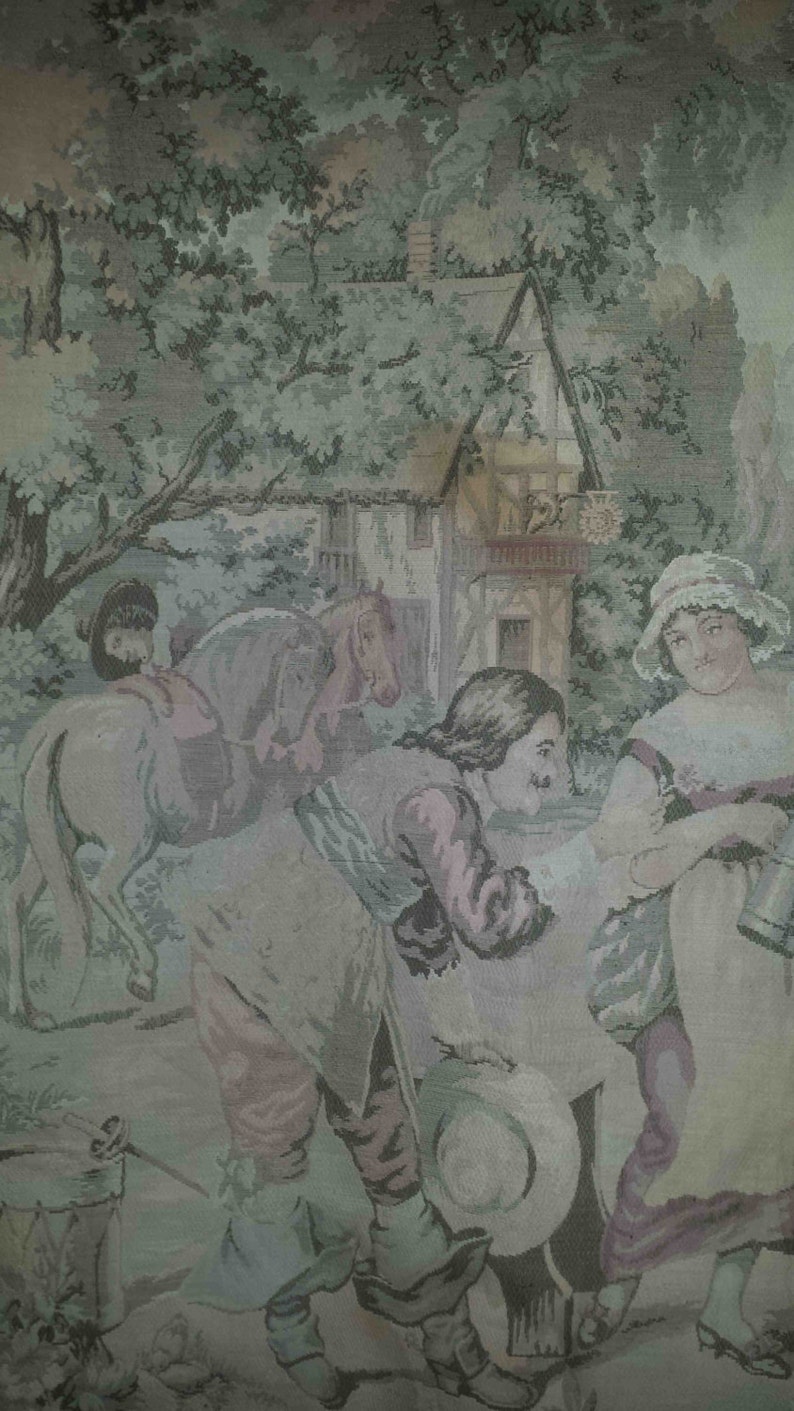 1920s Wall Hanging GOBELIN TAPESTRY PICTURE European Arras Etsy