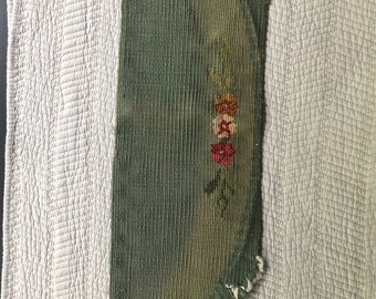 Fragmento de tapiz antiguo de Aubusson del siglo XVIII, pieza de alfombra tejida a mano, remanente textil antiguo.
