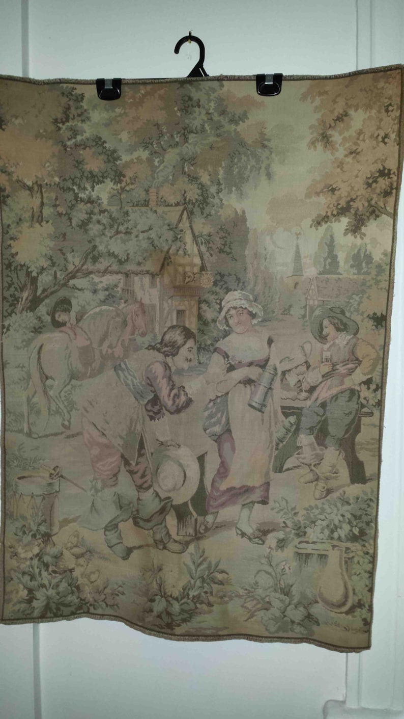 1920s Wall Hanging GOBELIN TAPESTRY PICTURE European Arras Etsy