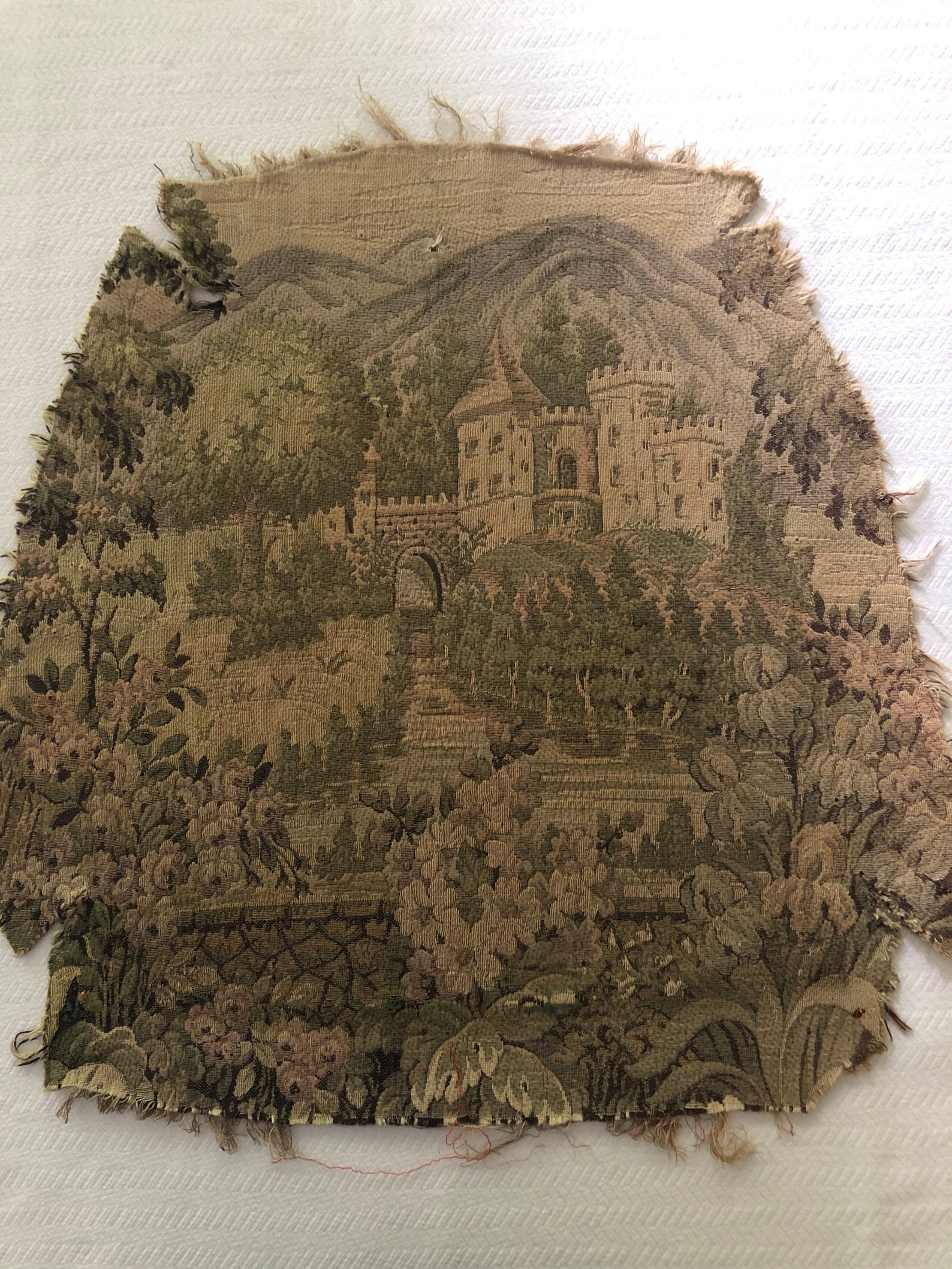 Antique 19thC TAPESTRY SEAT COVERS matching set of upholstery Etsy