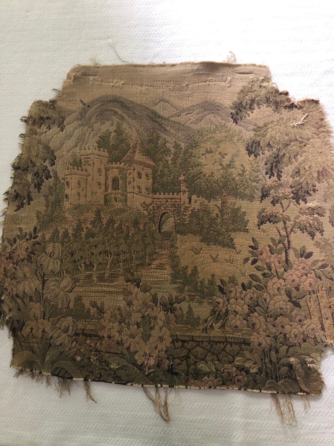 Antique 19thC TAPESTRY SEAT COVERS matching set of upholstery Etsy