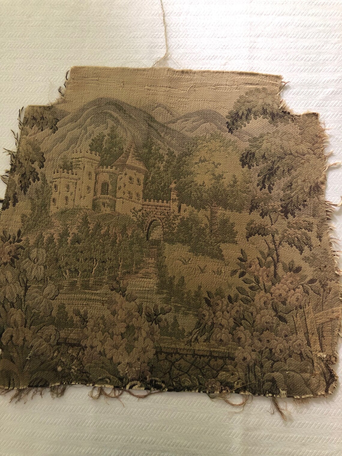 Antique 19thC TAPESTRY SEAT COVERS matching set of upholstery Etsy