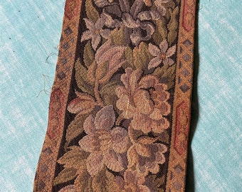 BANDAS DE TAPICERÍA ANTIGUAS, dos bordes para cortinas, ribetes, adornos del Viejo Mundo, bandas de bordado victorianas, textiles antiguos
