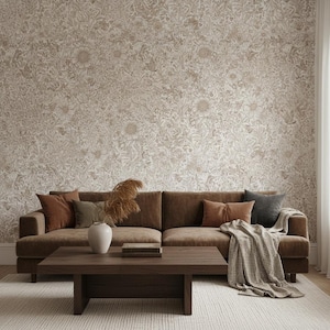 Large Flowers Wallpaper for Floral Pattern Living Room