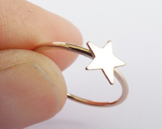 Gold Star Stack Ring,Star Stack Rings,Gold Stack Rings,Gold Filled Stack Ring,Stack Band Rings,Band Ring,Star,Star Ring,Simple,Gold Ring
