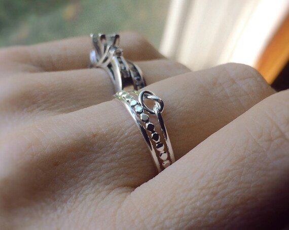 Forever and a Day Set, Knot Rings, Minimalist Love Rings, Tie the Knot Rings, Slim Stacking Rings, Sterling Rings, Rings, Anniversary Rings