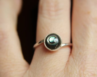 Abalone Shell Ring, Bypass Ring, Statement Ring, Beach Inspired Ring, Natural Shell Ring, Abalone Shell Jewelry, Abalone, Gift For Her