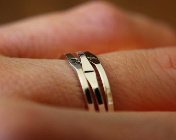 Initial Ring, Personalized Stacking Ring, Personalized Ring, Stacking Ring, Letter Ring, Mothers Ring, Letter or Number Ring, Name Ring,Gift