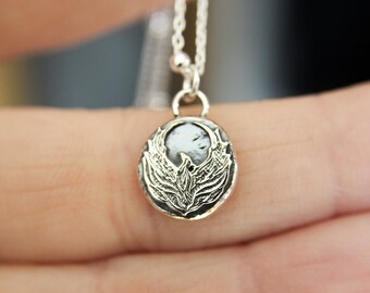 Phoenix Necklace, Phoenix Pendant Necklace, Mythology Necklace, Phoenix Necklace, Mythology Bird, Rising Phoenix, Firebird, Gift