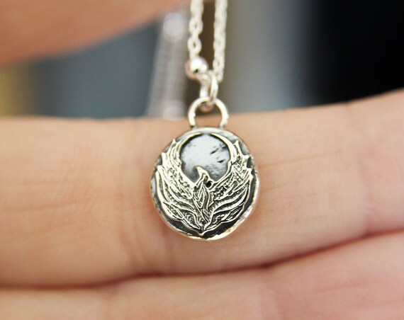 Phoenix Necklace, Phoenix Pendant Necklace, Mythology Necklace, Phoenix Necklace, Mythology Bird, Rising Phoenix, Firebird, Gift