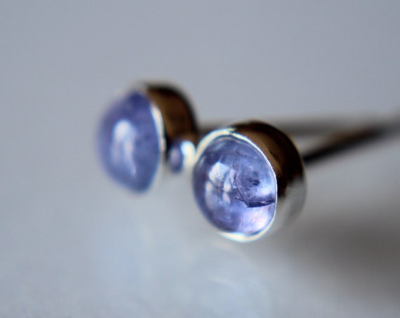 Tanzanite Earrings, Gemstone Earrings, Sterling Earrings, Post Earrings, Tanzanite Post Earrings, Small Earrings, Minimalist Earrings, Gift