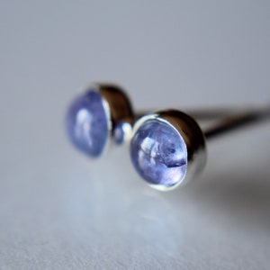 Tanzanite Earrings, Gemstone Earrings, Sterling Earrings, Post Earrings, Tanzanite Post Earrings, Small Earrings, Minimalist Earrings, Gift