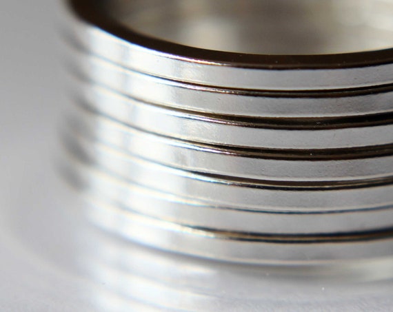 Sterling Square Ring, Knuckle Ring, Knuckle Rings, Stacking Rings, Above Knuckle Ring, Rings, Thick Stacking Rings, Thick Square Rings