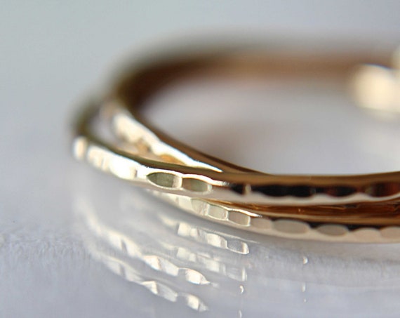 Notched Interlocking Thumb Ring,Thick Thumb Ring,Gold Russian Ring,Textured Ring,Rolling Ring,Stacking Rings,Minimalist Rings, Unique Rings