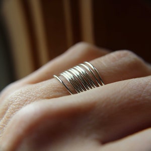 Thin Round Sterling Silver Stackable Ring, Stacking Ring, Dainty Gold Ring, Tiny Ring, Skinny Ring, Sterling Silver Ring, Thin Ring, Gift