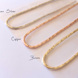 Simple Textured Hair Fork,Copper Hair Arch,Antique Hair Stick,Hammered Hair Stick Pin,Unique Hair Accessories,Customizable Hair Fork image 1