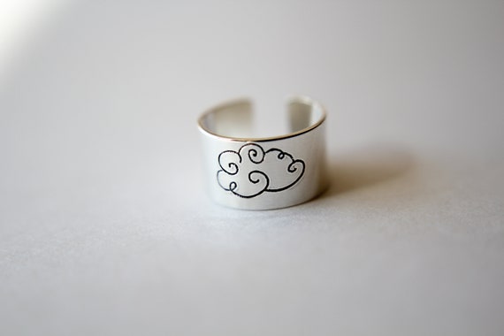 Simple Cloud Ear Cuff, Cloud Ear Cuff, Everyday Ear Cuff, Ear Cuff, Customizable Ear Cuff Earring, Cuff, Cloud Ear Cuff, Cloud Jewelry