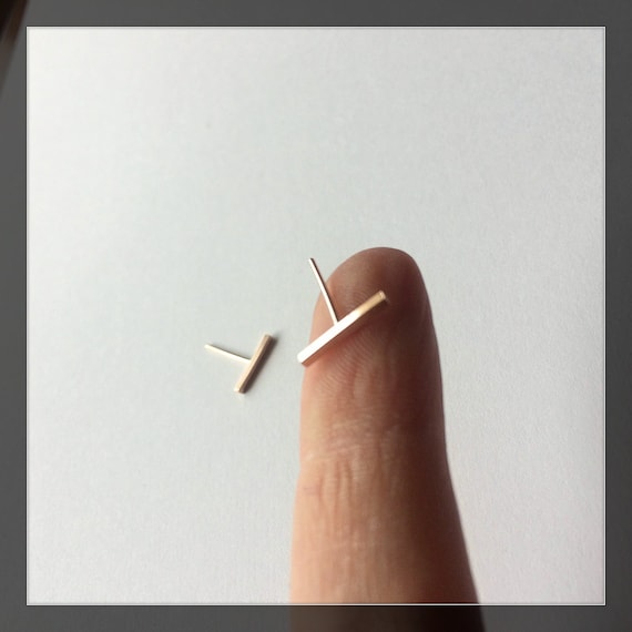 Tiny Gold Bar Studs, Bar Earrings, Gold Bar Earrings, Post Earrings, Chic, Minimal Earrings, Modern Jewelry, Boho, Gypsy, Everyday, Simple