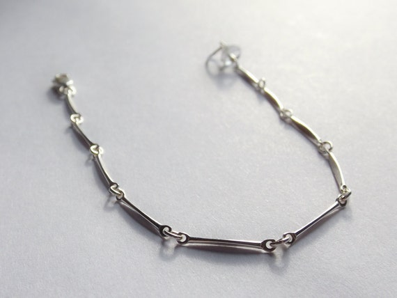 Simple Diamond Bracelet, Herkimer Bracelet, Simple Bracelet, Sterling Silver Bar Bracelet, Sterling Diamond Bracelet, Minimalist Bracelet
