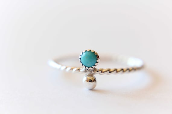 Turquoise Ring, Boho Turquoise Ring, Simple Boho Turquoise Ring, Simple Boho Ring, Boho Jewelry, Simple Stacking Ring, Turquoise Jewelry