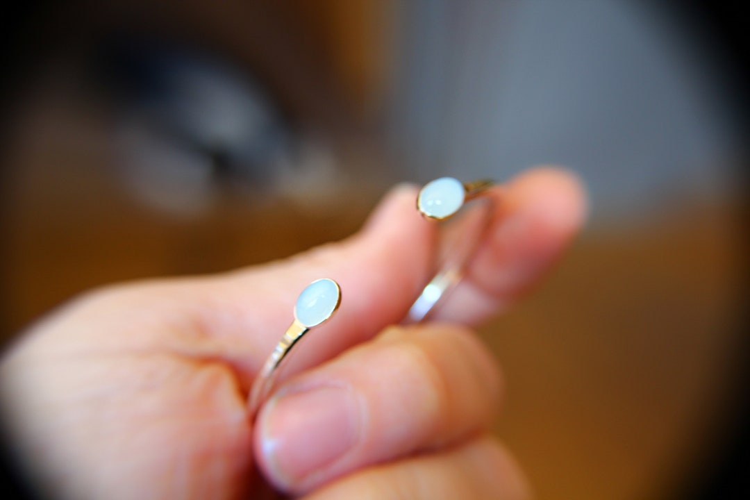 Aquamarine Bracelet, Aquamarine Cuff, Cuff Bracelet, Genuine Aquamarine, Stacking Bracelet