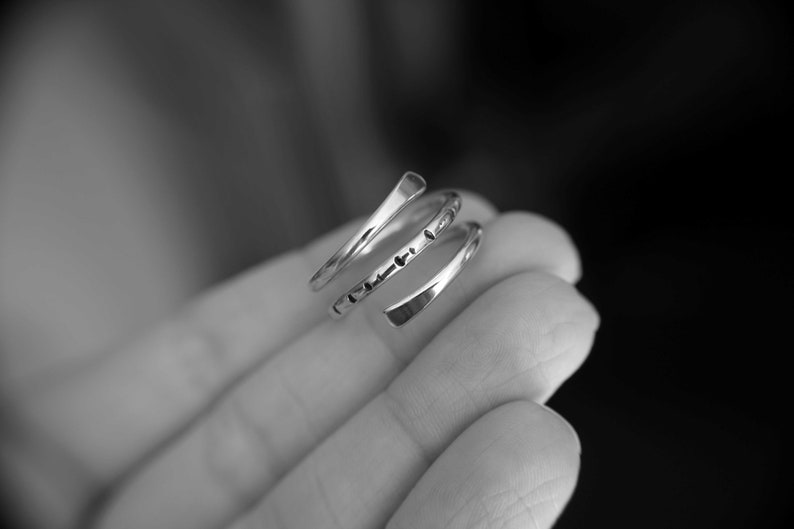 Textured Ring Textured Thumb Ring Wrap Around Ring Bypass Thumb Ring Bypass Ring Statement Ring Wrap Ring Gift Hammered Thumb Ring