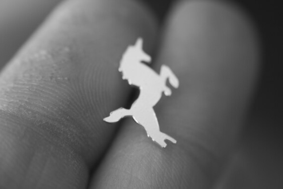 Unicorn Earrings, Sterling Silver Unicorn Earrings, Equestrian Jewelry, Unique Unicorn Earrings, Modern Earrings, Minimalist Jewelry, Gift