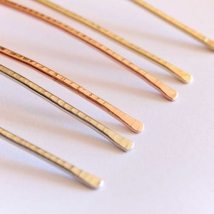 Simple Hammered Hair Fork,Copper Hair Arch,Notched Hair Stick,Hammered Hair Stick Pin,Brass Hair Accessories,Customizable Hair Jewelry image 3