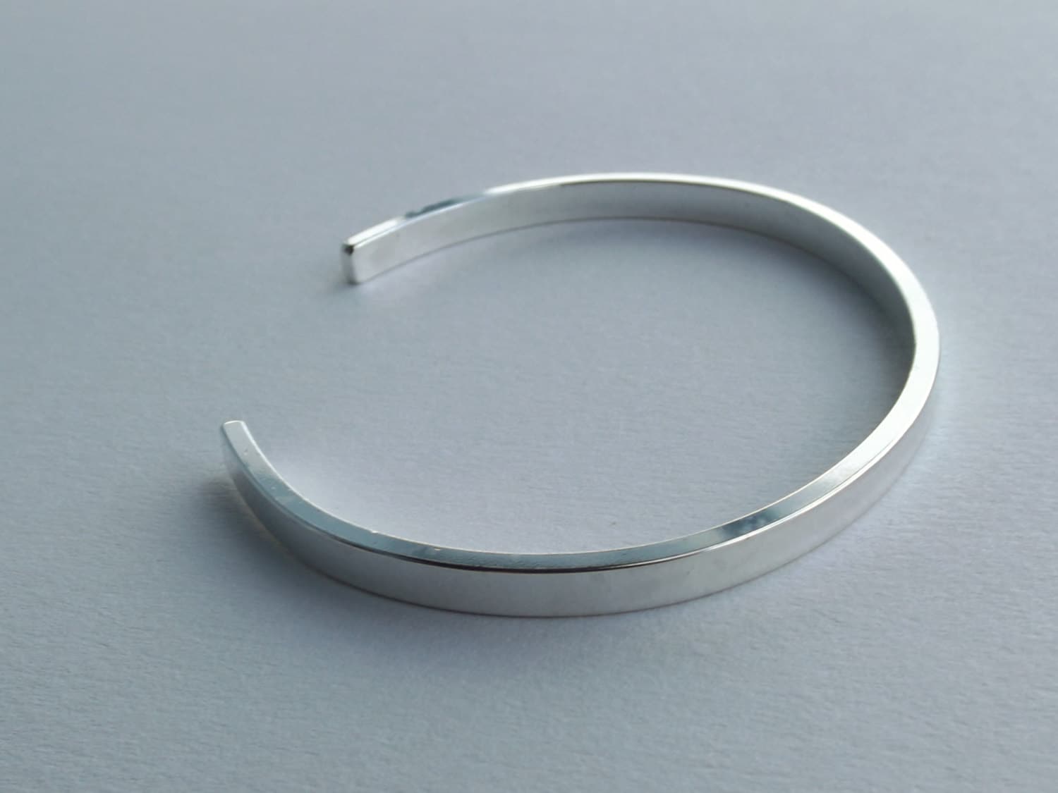 Simple Silver Cuff Bracelet Wide Silver Stacking Cuff Modest - Etsy