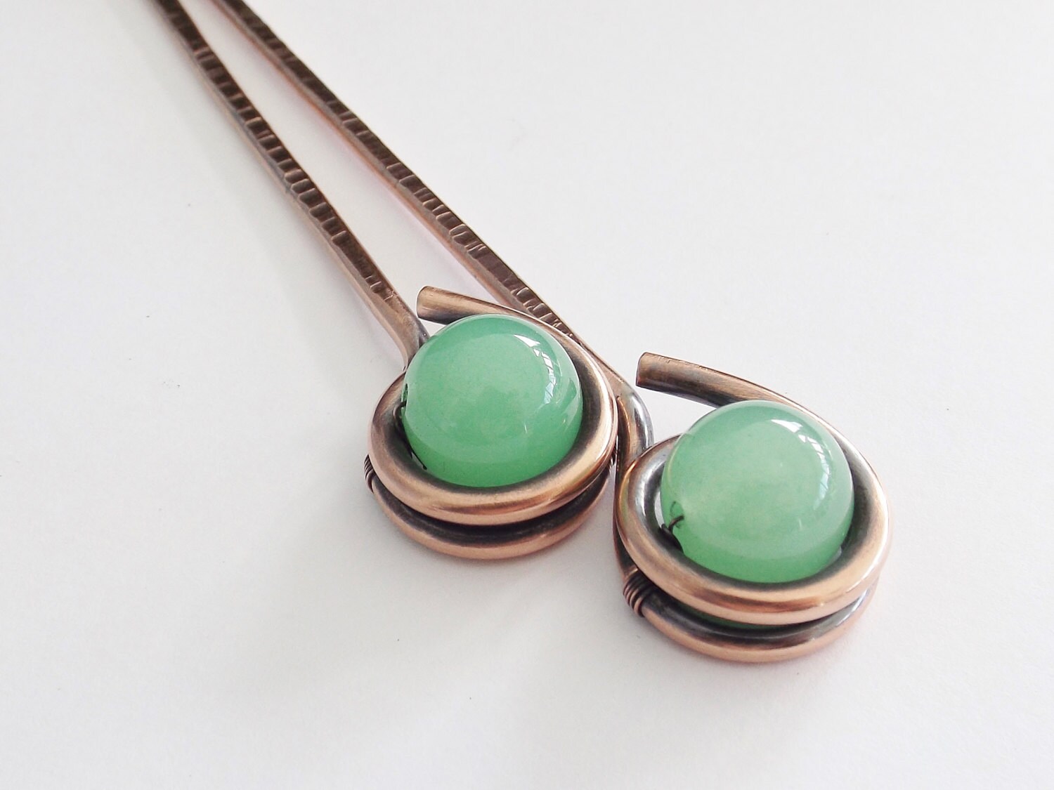 Antique Jade Hair Sticks SetHair PinsCopper Hair PinsModern Etsy