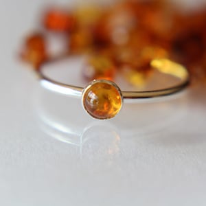 Amber Stacking Ring, Amber Ring, Natural Amber Ring, Baltic Amber, Amber Jewelry, Natural Gemstone Ring, Baltic Amber Ring, Amber, Gift