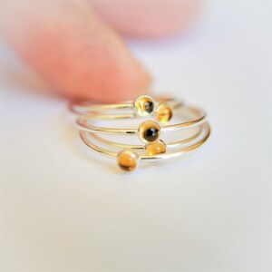 Citrine Stacking Ring, Citrine Ring, Natural Gemstone Ring, November ...