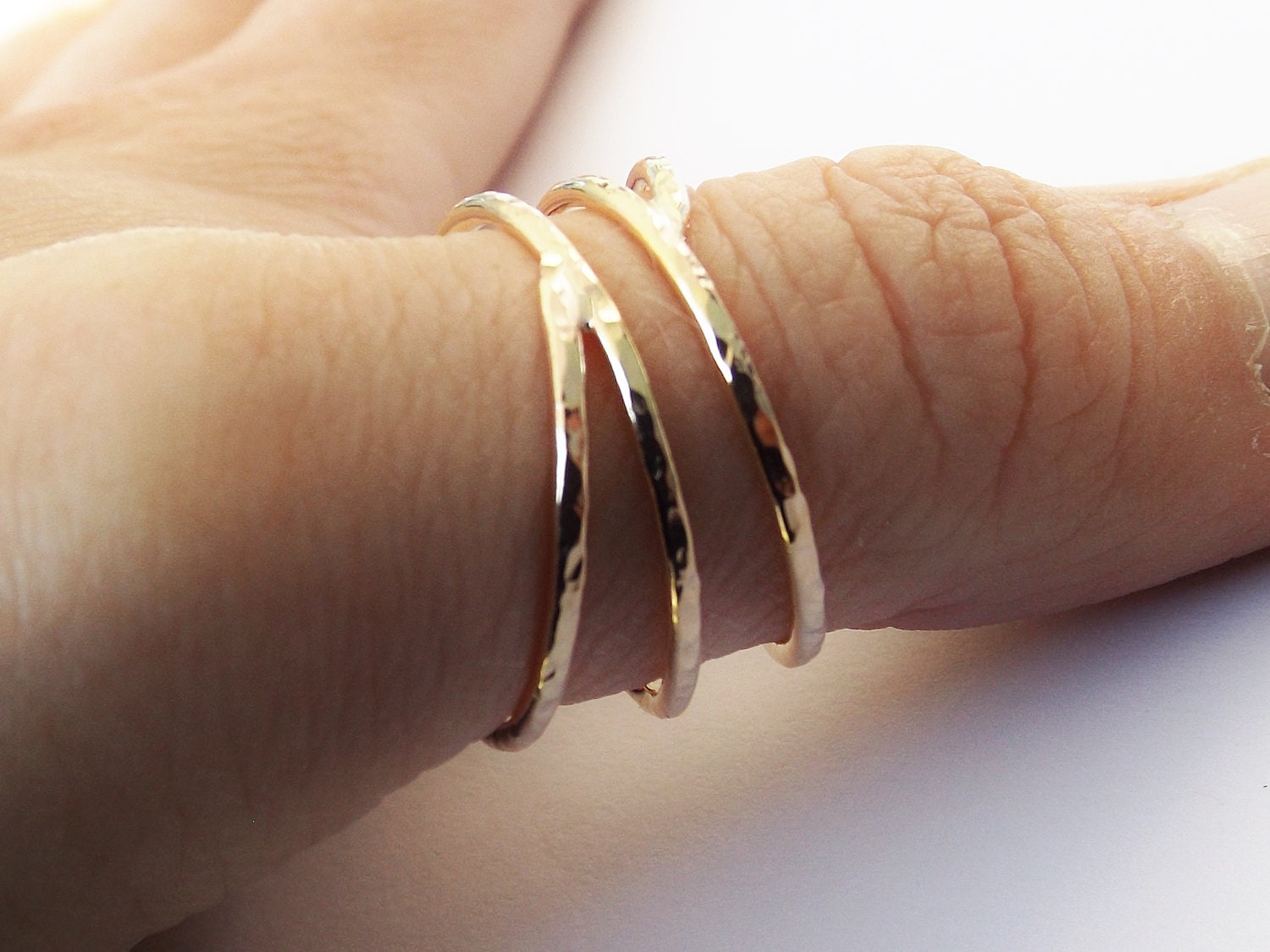 Bypass Thumb Ring Coil Ring Textured Thumb Ring Wrap Around