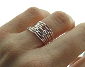 Wählen Sie Ihre Orbit Ring, Spinner Ringe, Stapel Ringe, Moderne Sterling Spinner Ring, Dünner Ring, Perlen Ring, Flüstern Ringe, Zarte Ringe