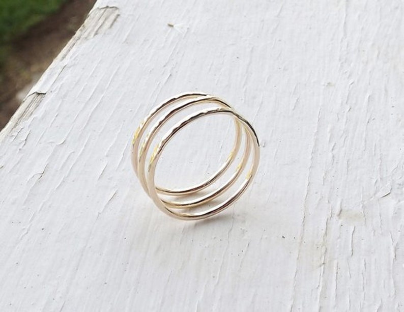 Bypass Thumb Ring, Coil Ring, Textured Thumb Ring, Wrap Around Ring, Statement Ring, Bypass Ring, Textured Gold Jewelry, Modern,Textured image 4