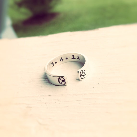 Lotus ring,Lotus flower ring,Yoga ring,Zen ring,Yoga jewelry,Personalized Ring,Gift,Sterling Ring,Open Design,Anniversary Ring,Double Lotus