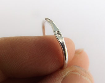 Zilveren eerste stapelring, gepersonaliseerde ringen, minimalistische ringen, eerste ringen, dikke stapelringen, gouden eerste ring, parenring