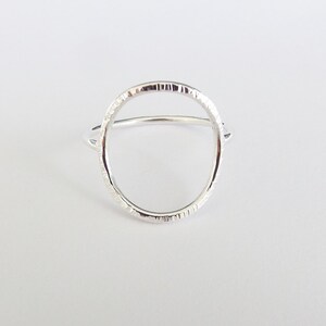 Large Circle Ring,Stacking Rings,Eternity Rings,Silver/Gold Circle Rings,Simple Modern Rings,Karma Circle Ring,Minimalist Jewelry,Karma Ring image 4