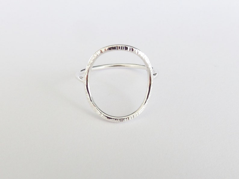 Large Circle Ring,Stacking Rings,Eternity Rings,Silver/Gold Circle Rings,Simple Modern Rings,Karma Circle Ring,Minimalist Jewelry,Karma Ring image 4