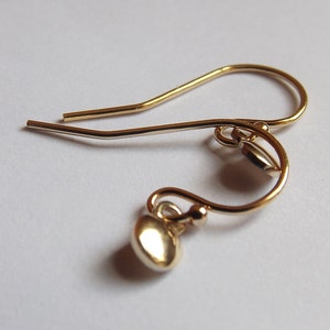 SALE Tiny Disc Earrings, Gold Earrings, Disc Earrings, Drop Earrings, Dangle Earrings, Small Earrings, Minimalist Earrings, Simple Earrings image 2